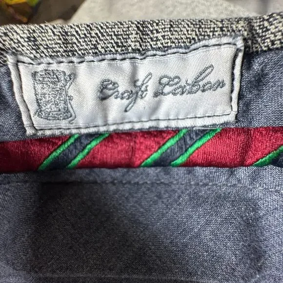 Mason's Men's Trousers Dress Pants Slim Fit 32x34 Gray Patterned Cotton Blend - Picture 6 of 12